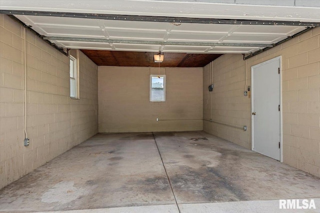 1640 W Glenn Ave, Springfield, IL 62704 - garage with a garage door opener and concrete block wall
