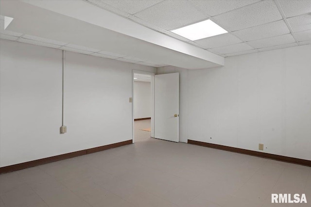 1640 W Glenn Ave, Springfield, IL 62704 - finished basement with a drop ceiling and light floors