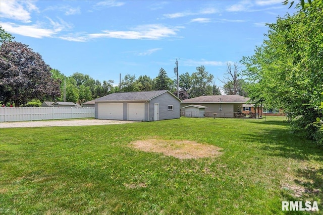1640 W Glenn Ave, Springfield, IL 62704 - view of yard with a detached garage and an outbuilding