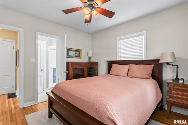 1935 S Douglas Ave, Springfield, IL 62704 - bedroom featuring light wood finished floors and ceiling fan