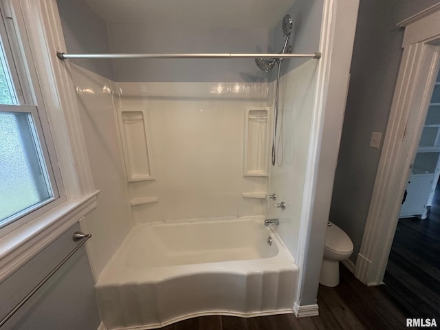 1249 W Urban Ave, Springfield, IL 32704 - full bathroom with wood finished floors, bathtub / shower combination, and plenty of natural light