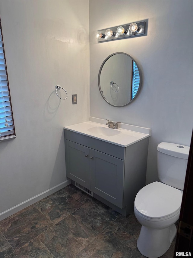 1804 Hunter Ridge Dr, Springfield, IL 62704 - half bath with vanity and stone finish flooring