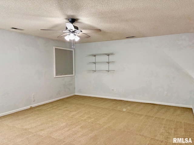 3205 Ashley Ln, Springfield, IL 62711 - carpeted empty room featuring ceiling fan and a textured ceiling