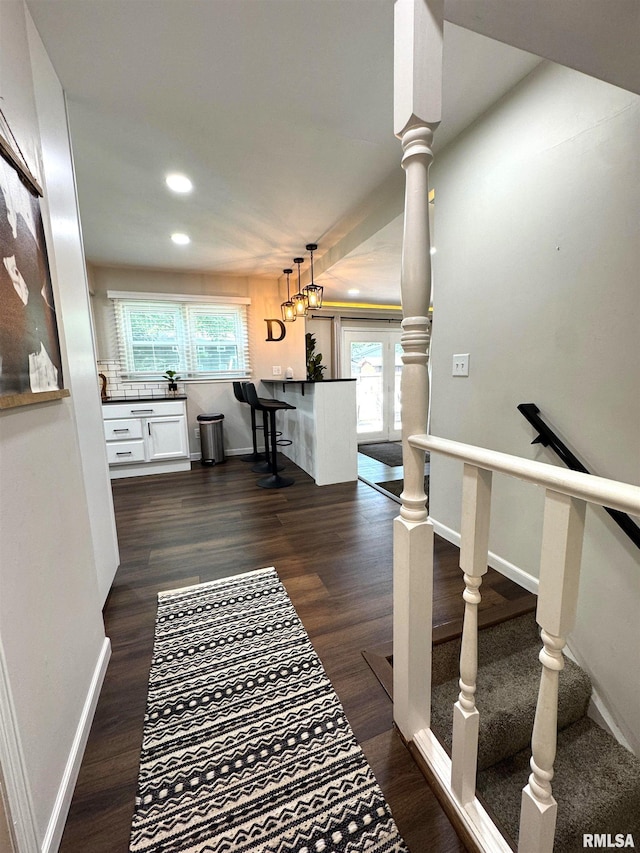 125 Pinehurst Dr, Springfield, IL 62704 - corridor with recessed lighting and dark wood finished floors