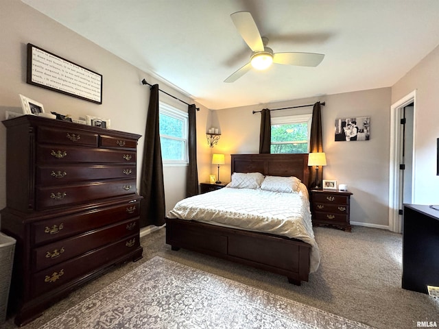 125 Pinehurst Dr, Springfield, IL 62704 - carpeted bedroom with baseboards and ceiling fan