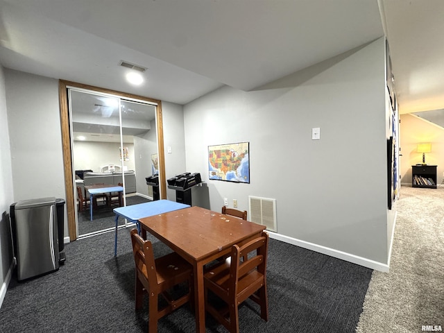 125 Pinehurst Dr, Springfield, IL 62704 - dining room featuring dark colored carpet and baseboards