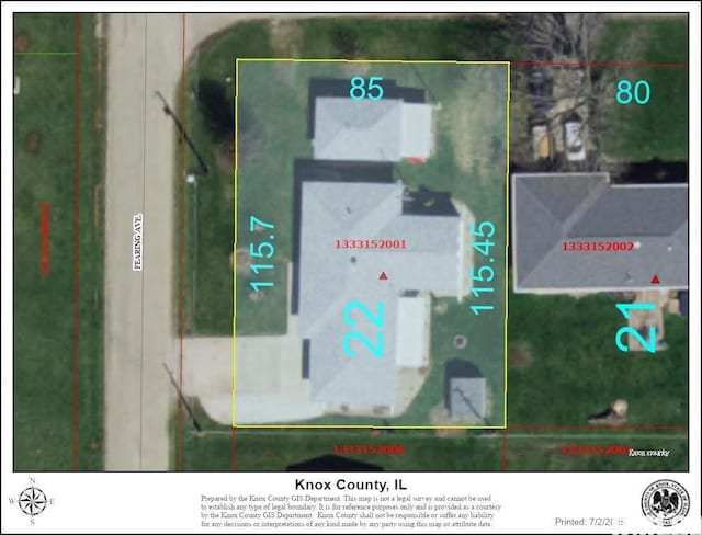 903 N Fearing Ave, Abingdon, IL 61410 - aerial view of property's location