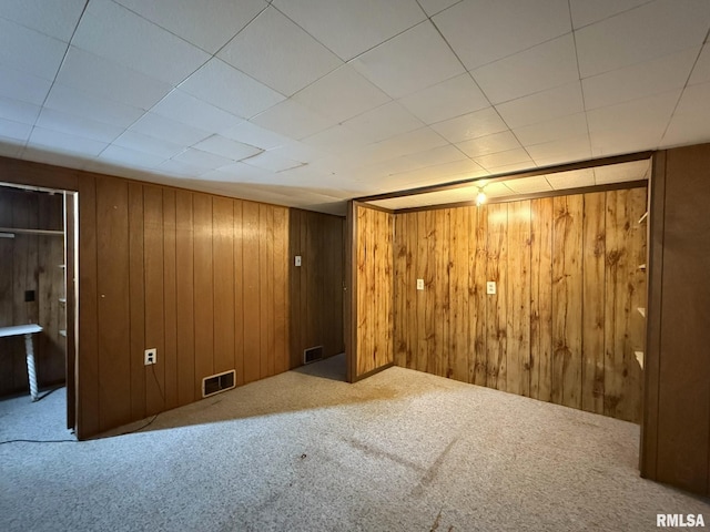 903 N Fearing Ave, Abingdon, IL 61410 - finished basement with carpet floors and wooden walls