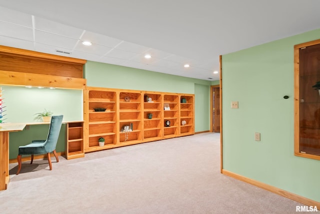 1860 Mayfield Rd, Chatham, IL 62629 - carpeted home office with baseboards and recessed lighting