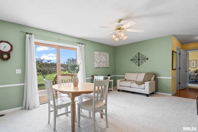 1860 Mayfield Rd, Chatham, IL 62629 - dining room featuring ceiling fan and carpet