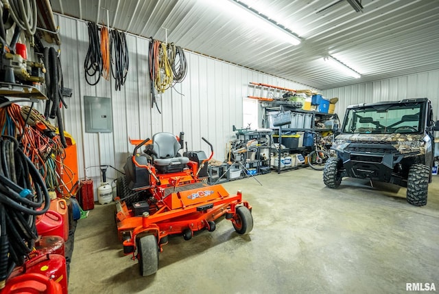 623 Jasper Rd, Centralia, IL 62801 - garage with electric panel and metal wall