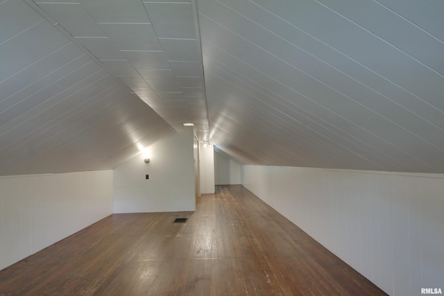 1512 Locust St, Quincy, IL 62301 - additional living space with hardwood / wood-style flooring and vaulted ceiling