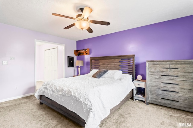 504 Windamere Dr, Sherman, IL 62684 - carpeted bedroom with ceiling fan and baseboards