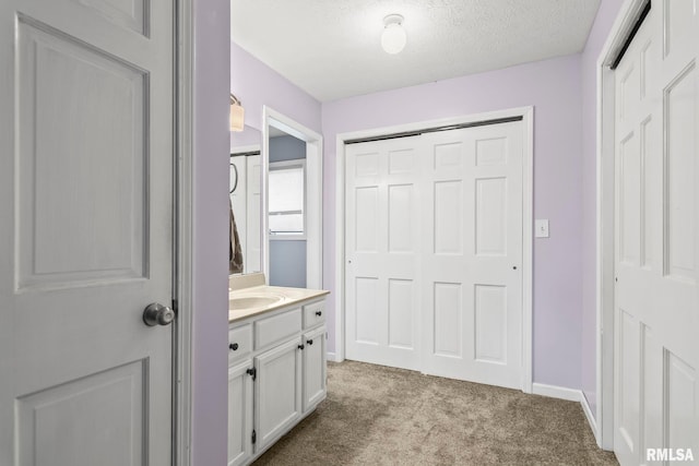 504 Windamere Dr, Sherman, IL 62684 - bathroom with vanity and a textured ceiling
