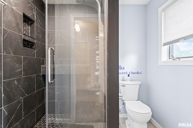 504 Windamere Dr, Sherman, IL 62684 - bathroom with toilet and a shower stall