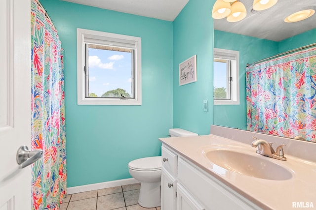 504 Windamere Dr, Sherman, IL 62684 - full bathroom featuring vanity, tile patterned floors, and a shower with shower curtain