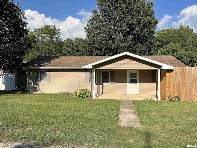 28 Albion St, Lynnville, IL 62650 - view of front of property with covered porch and roof with shingles