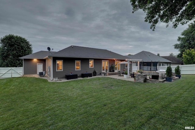 3005 Helens Ct, Quincy, IL 62305 - rear view of house with a patio and a fenced backyard
