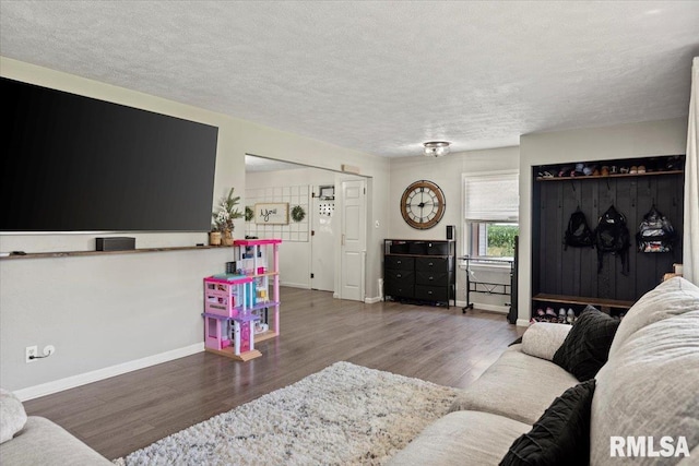 749 E Andrew Rd, Springfield, IL 62707 - living room with wood finished floors and a textured ceiling