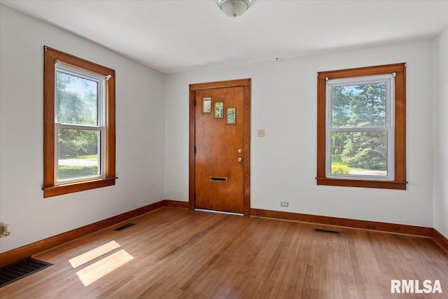 1529 W Reed Ave, Springfield, IL 62704 - foyer with light wood-style flooring and baseboards