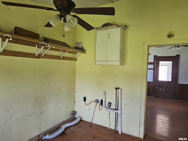 75 N County Road 830 N, Mendon, IL 62351 - washroom featuring hardwood / wood-style flooring and ceiling fan