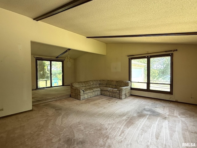 573 Matthews Ct, Oneida, IL 61467 - unfurnished living room with carpet and a textured ceiling