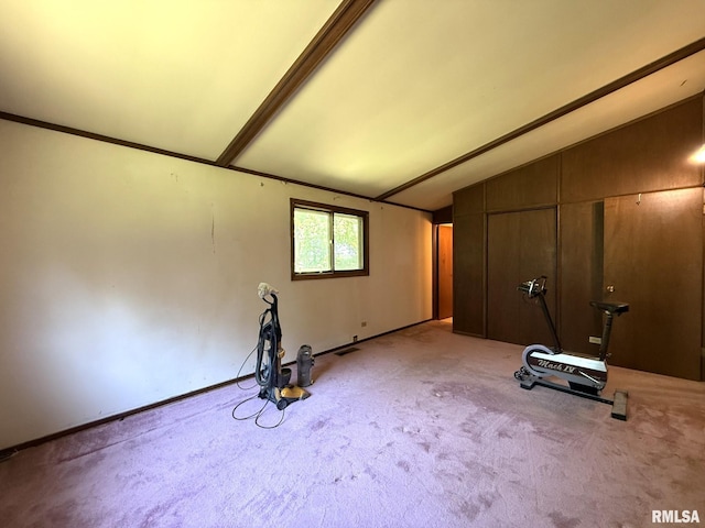 573 Matthews Ct, Oneida, IL 61467 - unfurnished bedroom with vaulted ceiling and carpet flooring
