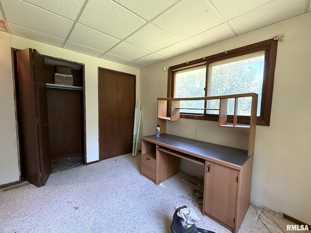 573 Matthews Ct, Oneida, IL 61467 - unfurnished office featuring a drop ceiling and light colored carpet