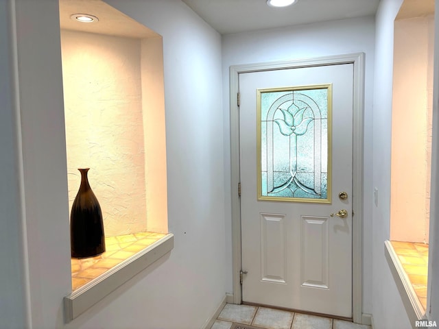 4317 Harvard Dr, Springfield, IL 62712 - doorway with light tile patterned floors and recessed lighting