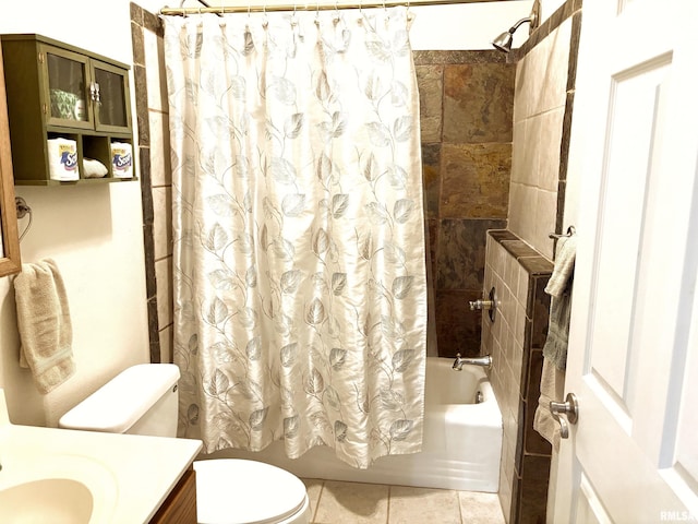 4317 Harvard Dr, Springfield, IL 62712 - bathroom featuring vanity, shower / bath combination with curtain, and tile patterned floors
