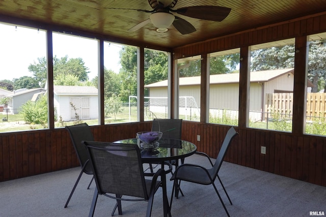1156 Russell Ave, Galesburg, IL 61401 - sunroom / solarium featuring a ceiling fan and healthy amount of natural light