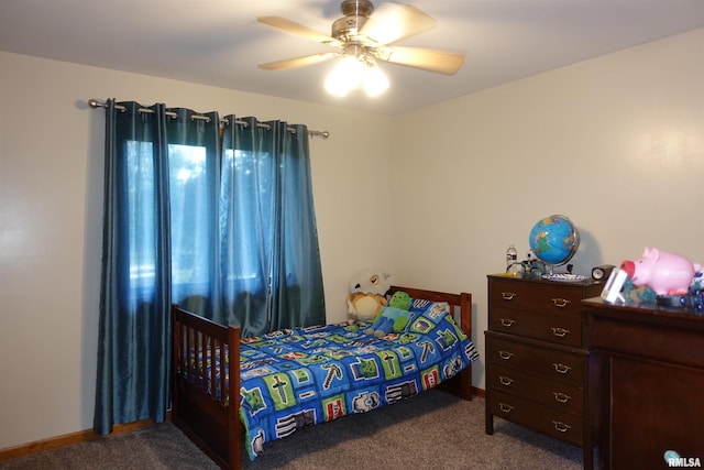 1156 Russell Ave, Galesburg, IL 61401 - bedroom featuring carpet flooring and ceiling fan
