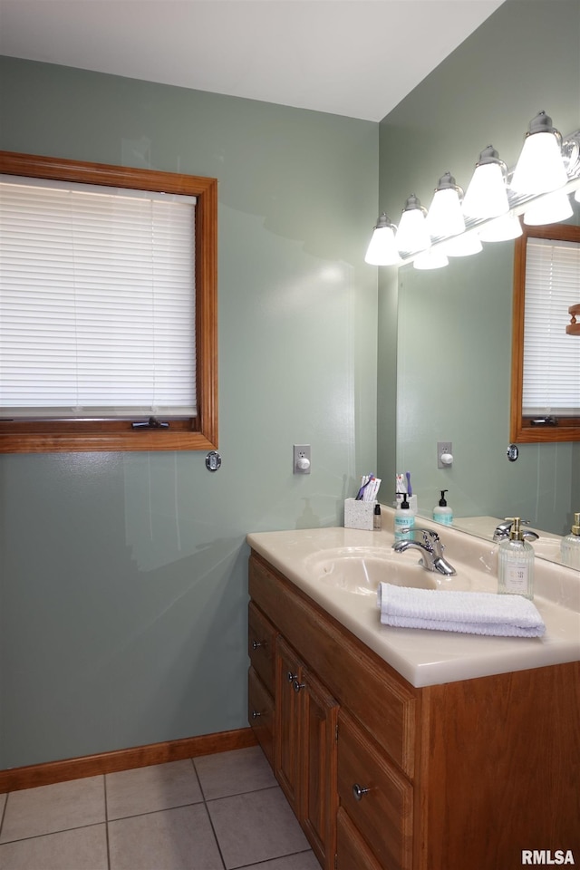 1156 Russell Ave, Galesburg, IL 61401 - bathroom featuring vanity and tile patterned floors