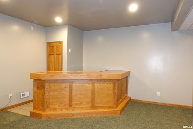 1156 Russell Ave, Galesburg, IL 61401 - indoor dry bar with light carpet and recessed lighting