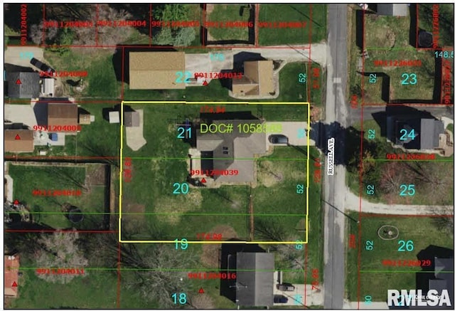 1156 Russell Ave, Galesburg, IL 61401 - aerial map of property and surrounding area