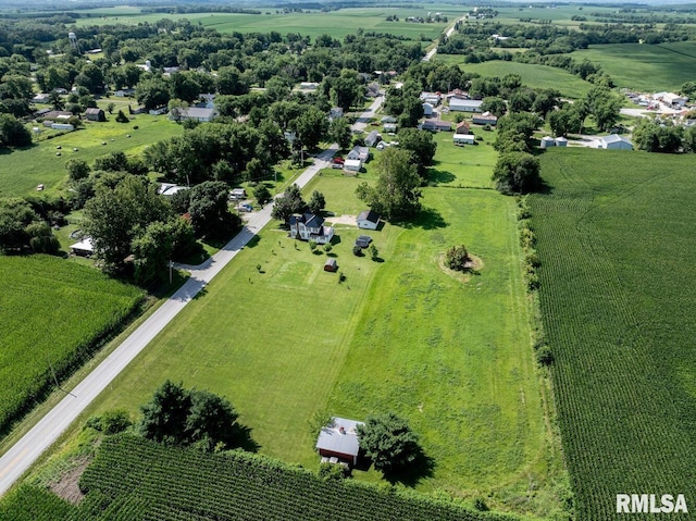 281 N Ave, Plainville, IL 62365 - aerial view of property's location with rural landscape and rows of crops
