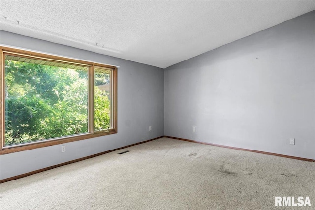 15858 Oak Ln, Girard, IL 62640 - empty room with carpet and a textured ceiling