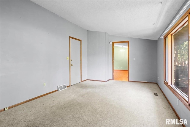 15858 Oak Ln, Girard, IL 62640 - spare room featuring light carpet and a textured ceiling