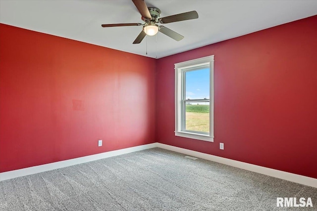 210 Prairie Run, Illiopolis, IL 62539 - carpeted empty room featuring baseboards and ceiling fan