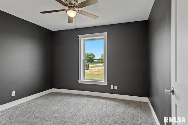210 Prairie Run, Illiopolis, IL 62539 - carpeted spare room featuring ceiling fan and baseboards