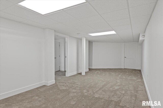 210 Prairie Run, Illiopolis, IL 62539 - finished below grade area with carpet and a paneled ceiling