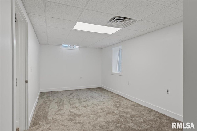 210 Prairie Run, Illiopolis, IL 62539 - spare room featuring carpet and a drop ceiling