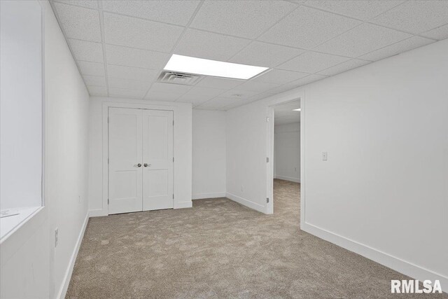 210 Prairie Run, Illiopolis, IL 62539 - unfurnished room with carpet floors and a drop ceiling