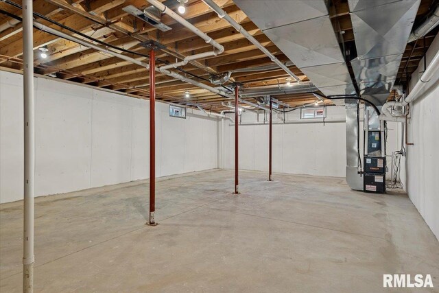 210 Prairie Run, Illiopolis, IL 62539 - below grade area featuring heating unit