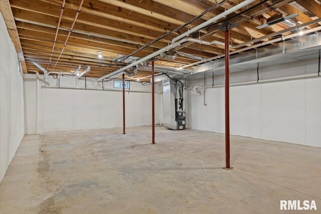 210 Prairie Run, Illiopolis, IL 62539 - unfinished basement with heating unit