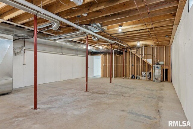 210 Prairie Run, Illiopolis, IL 62539 - unfinished below grade area featuring water heater