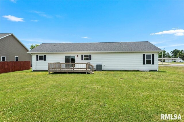 210 Prairie Run, Illiopolis, IL 62539 - rear view of property with a deck