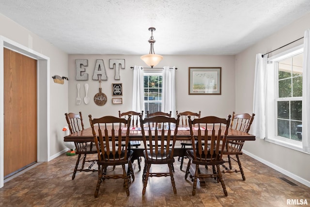 16540 Wernowsky St, Petersburg, IL 62675 - dining area with a textured ceiling and stone finish flooring