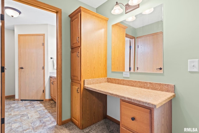 16540 Wernowsky St, Petersburg, IL 62675 - bathroom with stone finish floors and vanity