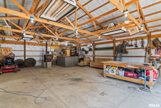 16540 Wernowsky St, Petersburg, IL 62675 - garage featuring a workshop area